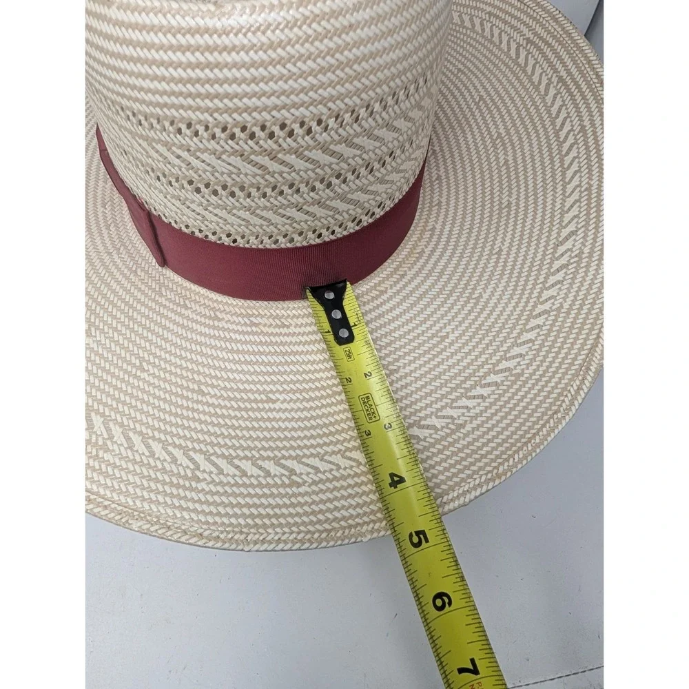 Rodeo King 25X Straw Cowboy Hat Extra Wide Brim Sun Size 7 1/2 Mexico‎ Vintage
